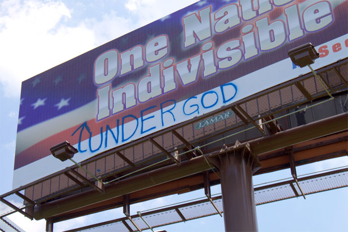One Nation Indivisible - Vandalized